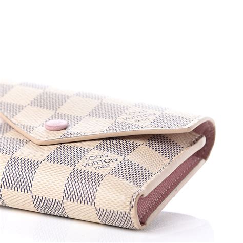 louis vuitton damier azur victorine wallet rose ballerine